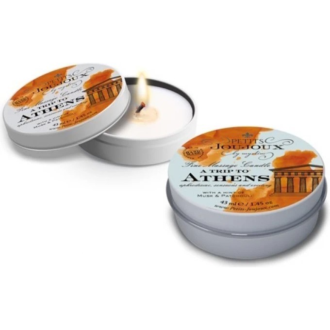 Массажная свеча PETITS JOUJOUX A TRIP TO ATHENS мускат и пачули (33 гр.) 46762 Массажная свеча PETITS JOUJOUX A TRIP TO ATHENS мускат и пачули (33 гр.) 46762